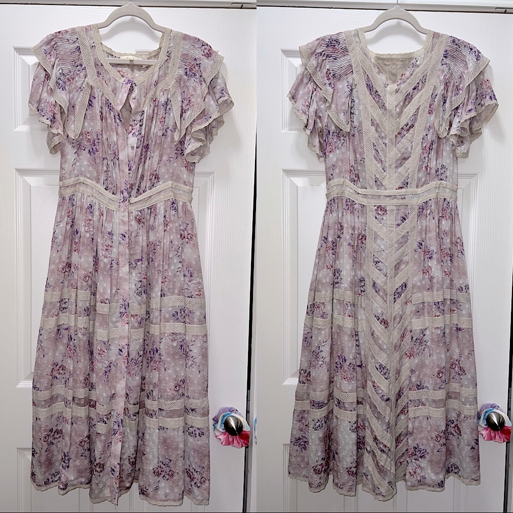 Loveshackfancy silk dress size 8